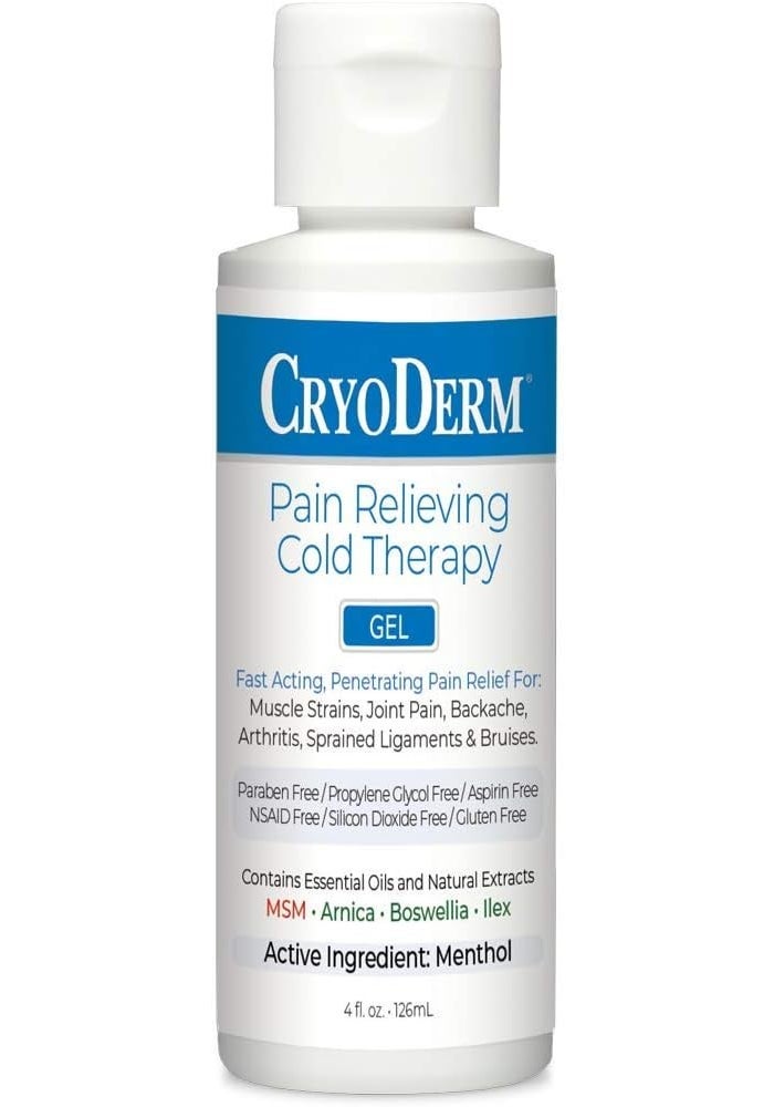 CryoDerm 4 oz Cold Therapy Gel for Pain Relief - Image 1